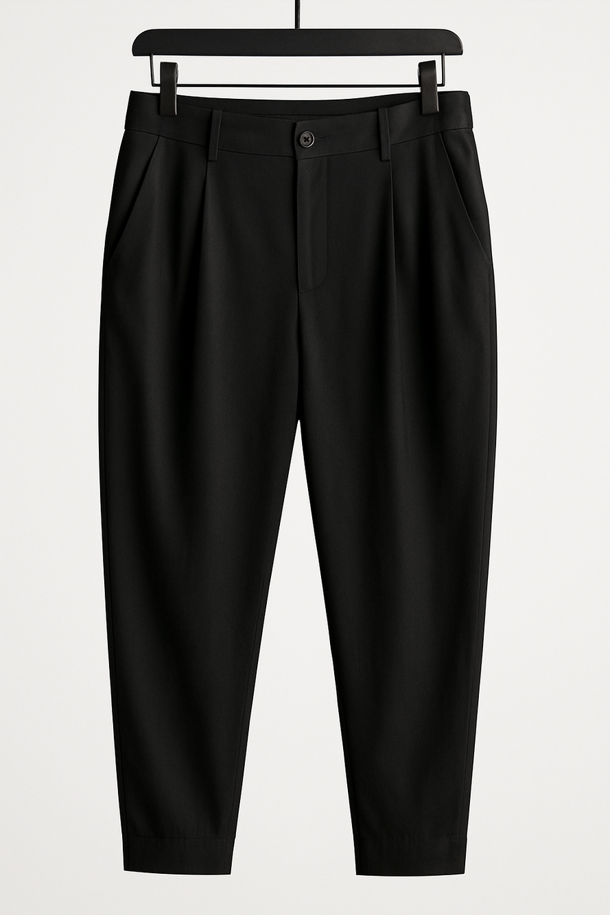 Eileen Fisher Black Silk Taper Ankle Pant In Size Large NWT
